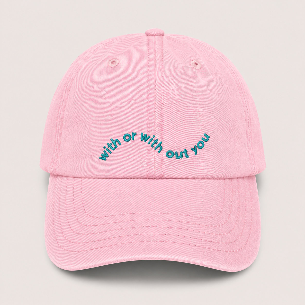 "With or without you" Vintage Cap by SWFD